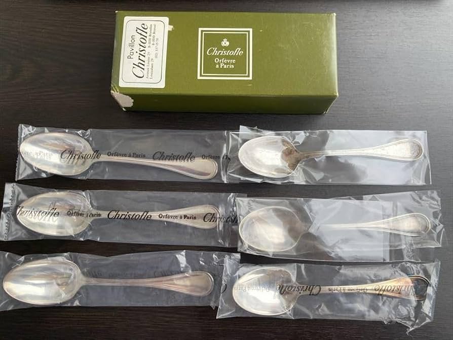 Amazon | Christofle クリストフル 銀メッキ製 シルバー スプーン 6本