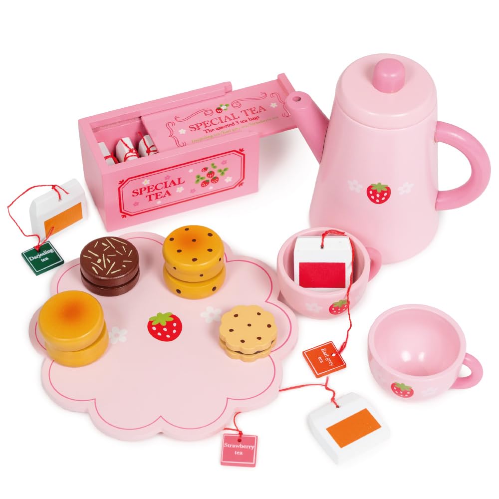 Amazon | マザーガーデン 木のおもちゃ 野いちご ティーポット付き