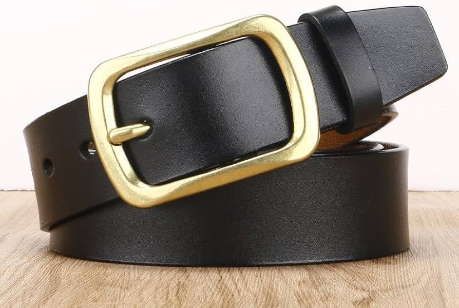 Amazon.co.jp: ベルトバックル金メンズレザー本革牛革使用ブラック日本