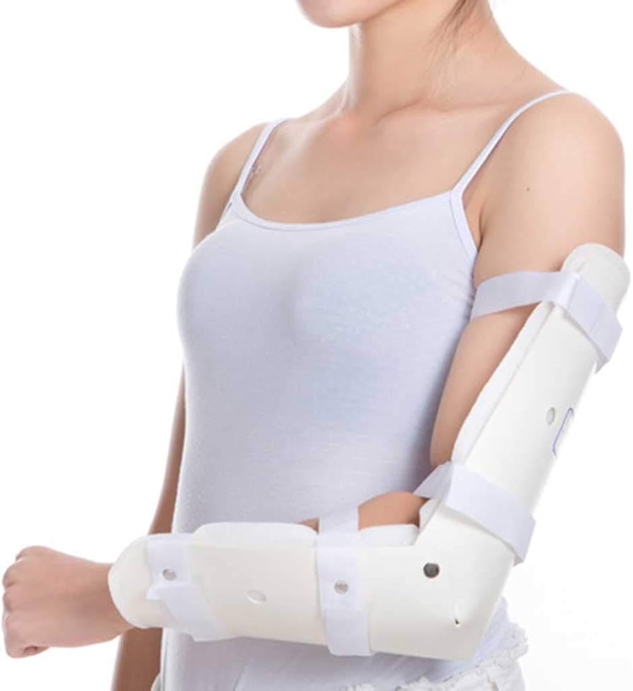 Amazon.co.jp: 肘装具、調整可能PVCプラスチック肘関節サポート腕の