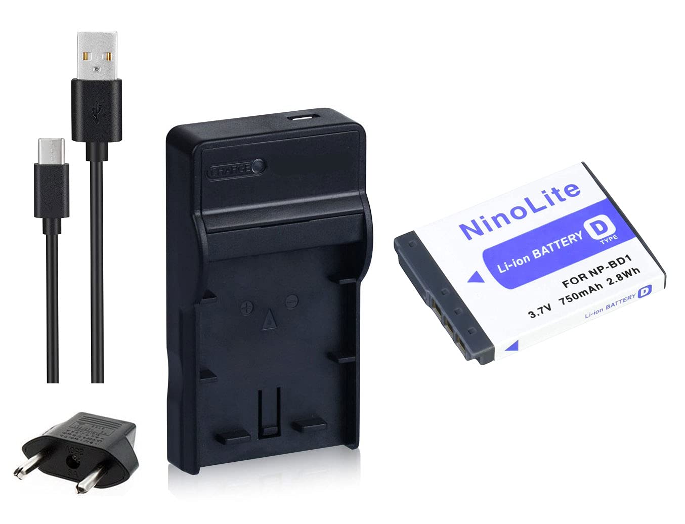 Amazon | バッテリー + D02 USB充電器 セット 】 SONY NP-BD1 / NP-FD1