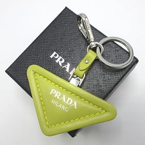 Amazon | [Prada] [プラダ] キーホルダー レザー 三角プレートチャーム