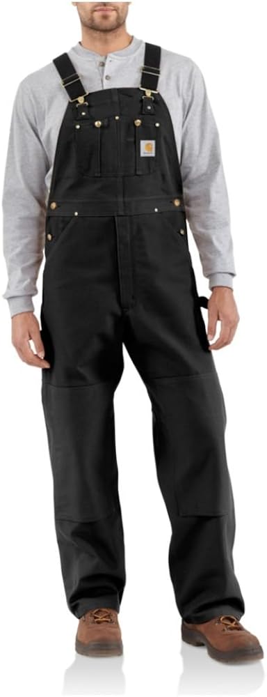 Amazon | Carhartt メンズ オーバーオール R01 ダック 胸当て 裏地なし