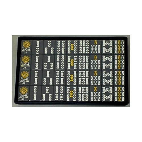 Amazon.co.jp: 手打ち麻雀牌 オールブラック 金龍（黒点棒付き