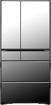 Amazon | 日立 冷蔵庫 幅88cm 735L クリスタルミラー R-WXC74S X 6ドア