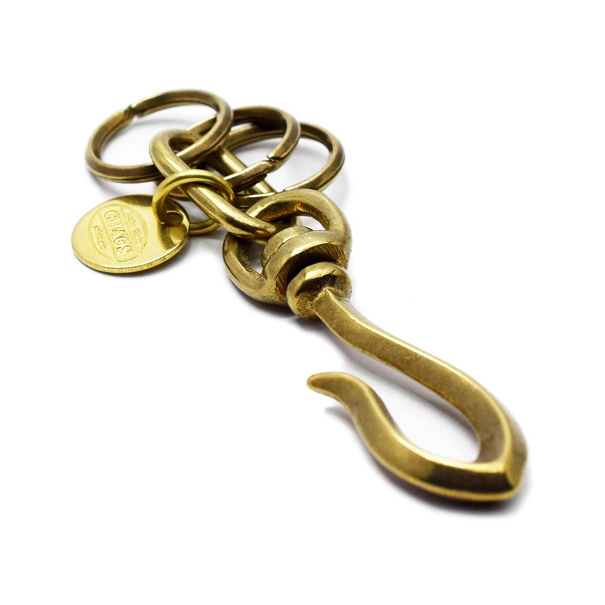 Amazon.co.jp: [CHAOS] 真鍮 カラビナキーフック キーホルダー ブラス