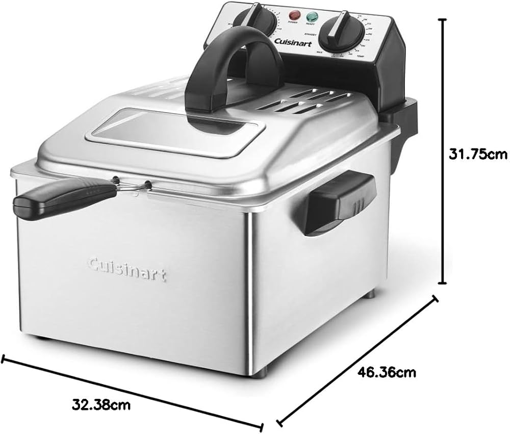 Cuisinart CDF-200P1 Professional Deep Fryer, 1 Gallon, Stainless