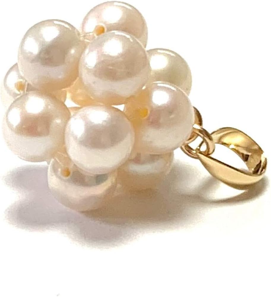 Amazon | [Rta varuna] 【Rvaru】 K18トップ 淡水真珠 (M) フラワー