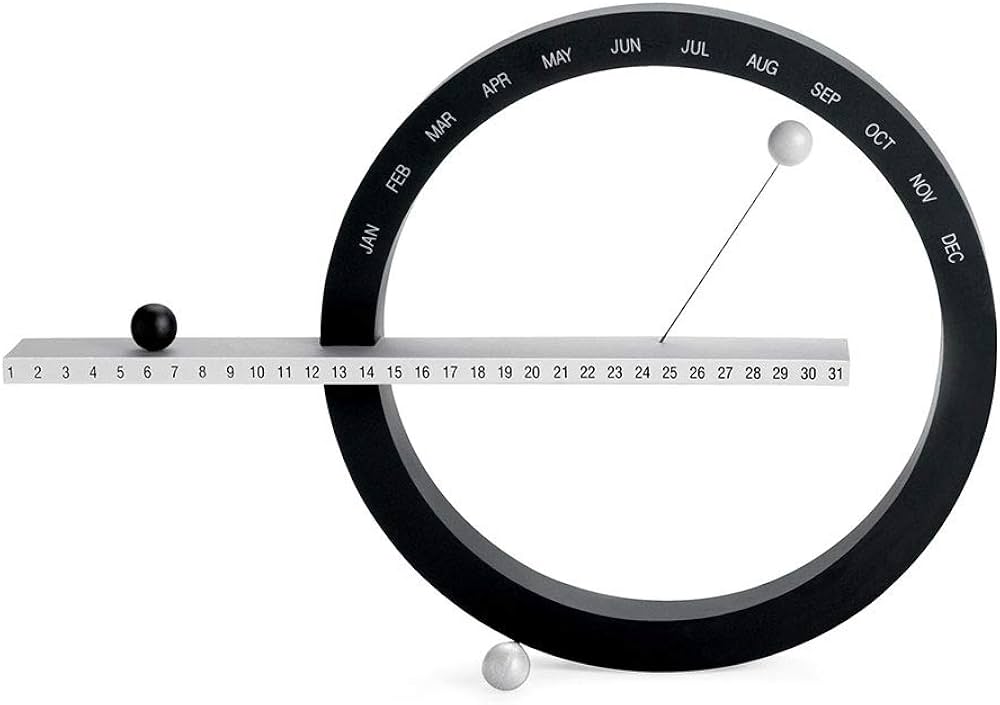 Amazon | MoMA パーペチュアルカレンダー シルバー | マグネット