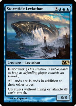 Amazon.co.jp: MTG 英語版 M13-EN070 Stormtide Leviathan 嵐潮の