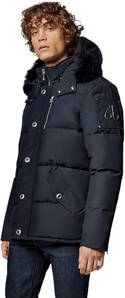 Amazon.co.jp: Moose Knuckles メンズ ダウン 3/4 ジャケット ネイビー