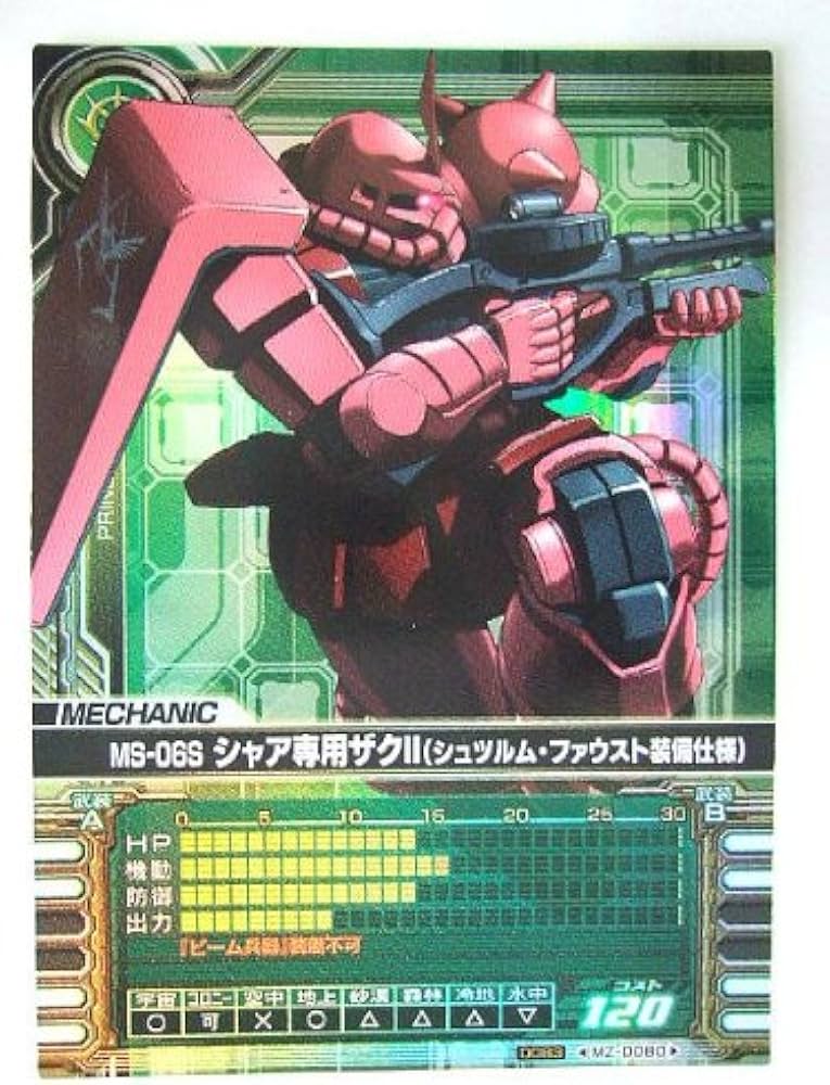 Amazon | ガンダムカードビルダー MZD080 MS-06S シャア専用ザクII