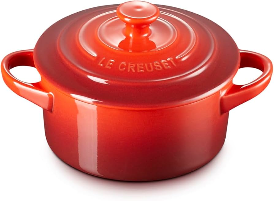 Amazon.com: Le Creuset Stoneware Mini Round Cocotte, 8 oz., Cerise
