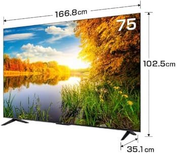 Amazon | TCL 4K 120Hz 75型 75インチ 広色域 スマートテレビ OK