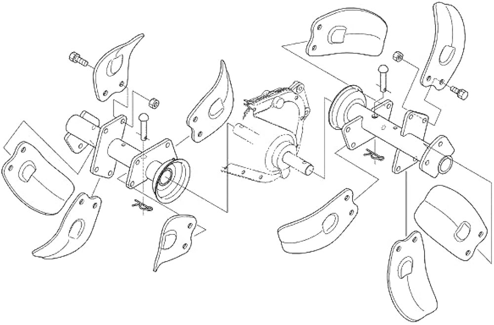 Amazon | クボタ 管理機爪 耕うん爪 正逆爪 10本 正逆爪ロータリ