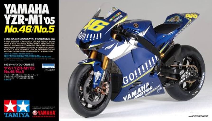 Amazon.com: 2005 Yamaha YZR-M1 Racing Motorcycle 1/12 Tamiya