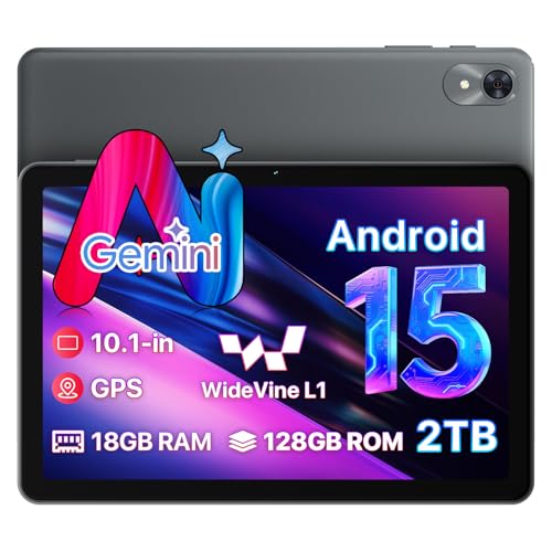 Tablet The World's First Android 15 with Gemini AI,10.1 Inch 18GB