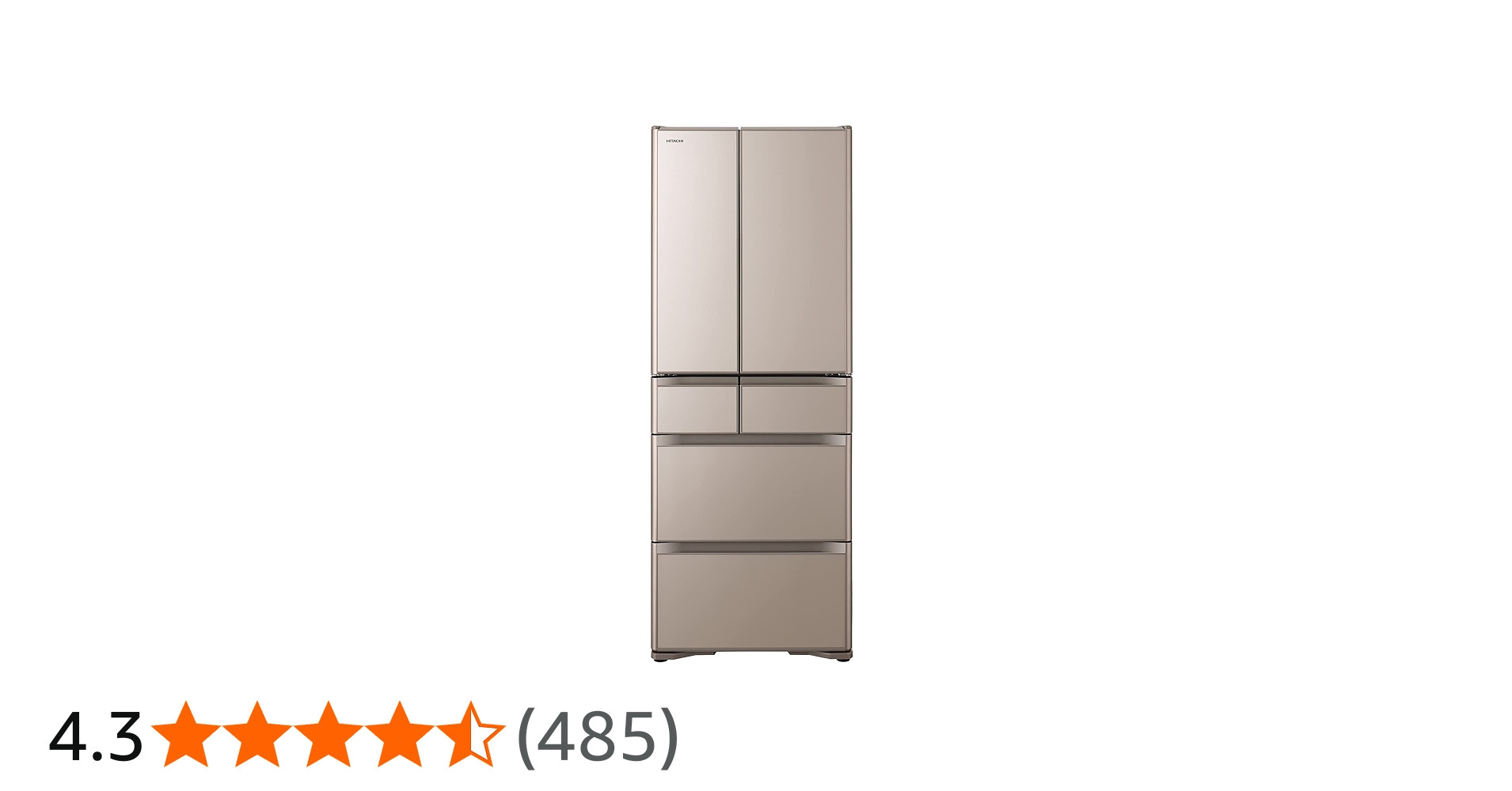 Amazon | 日立 冷蔵庫 幅68.5cm 505L クリスタルシャンパン R-X51N XN