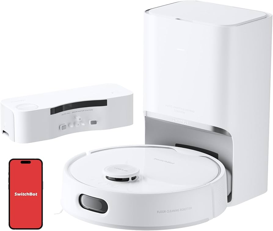 Amazon | 【全自動給排水】 SwitchBot ロボット掃除機 S10 走行中の