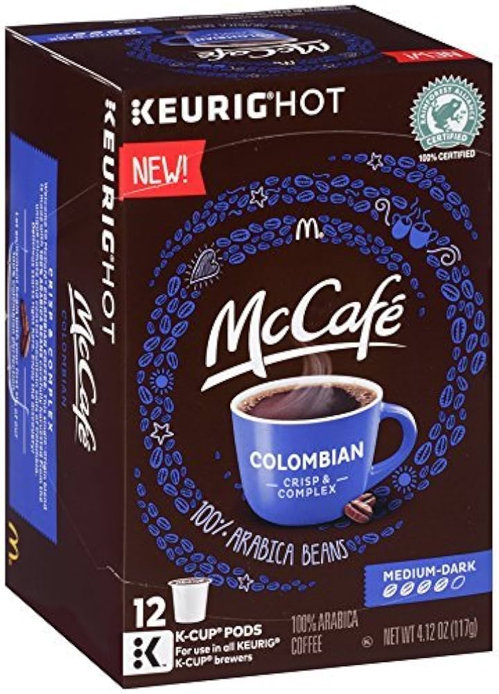 Amazon.com: McDonalds McCafe Colombian Coffee K Cup Cups Keurig 6