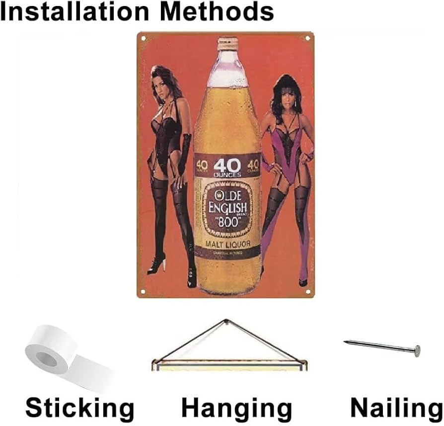 Amazon.com: GCOCL Old English Malt Liquor Beer Vintage Tin Sign