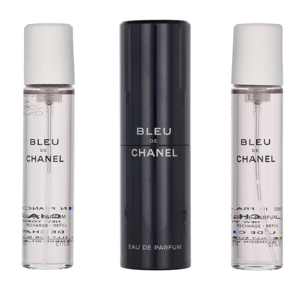 Amazon.com : Chanel Bleu De Eau De Parfum Travel Spray for Men 3 X