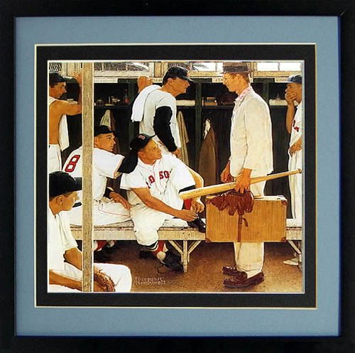 Amazon.co.jp: ノーマン・ロックウェル 野球ポスター フレーム入り A+