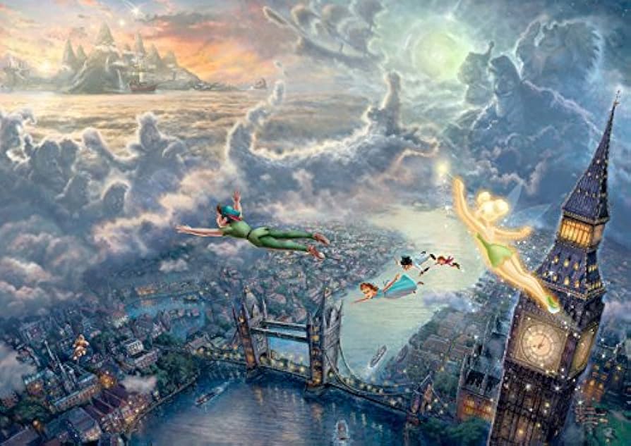 Amazon.co.jp: 西洋絵画 ディズニー ピーターパン 42x30cm トーマス