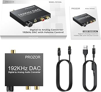 Amazon.com: PROZOR 192KHz Digital to Analog Audio Converter