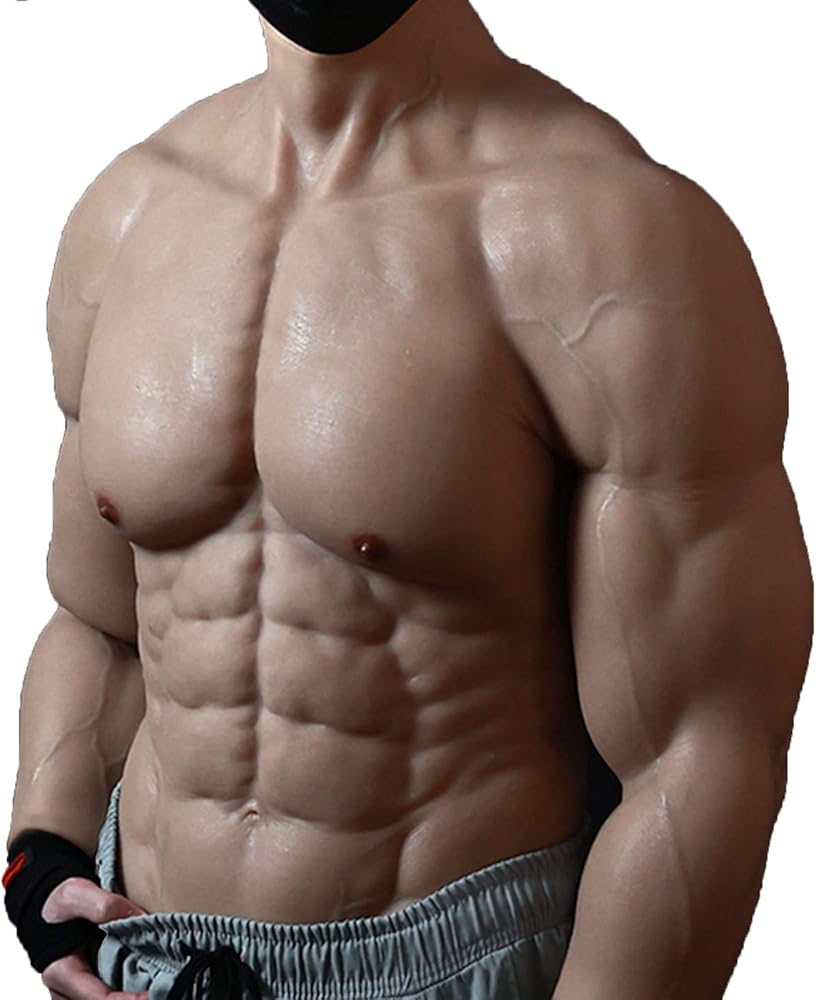 Amazon.co.jp: シリコン マッスル チェスト ボディスーツ 腕付き