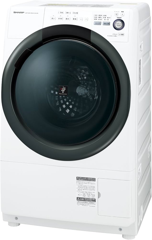 Amazon | シャープドラム式洗濯乾燥機 7kgタイプ 右開き ホワイト系 ES