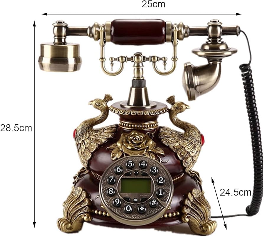 Amazon | アンティーク電話 ヴィンテージ レトロ 固定電話 受話器