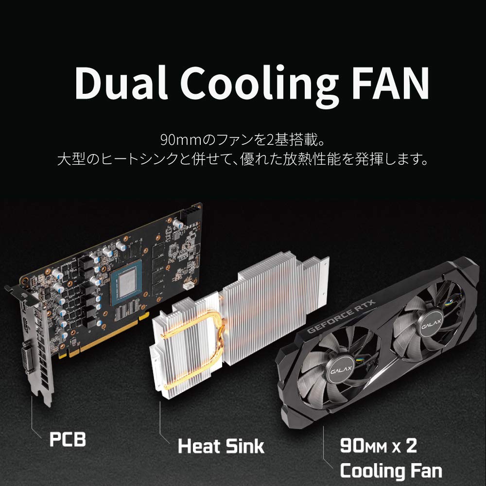 Amazon.co.jp: NVIDIA GeForce RTX 2060 Graphic Board with Dual Fan