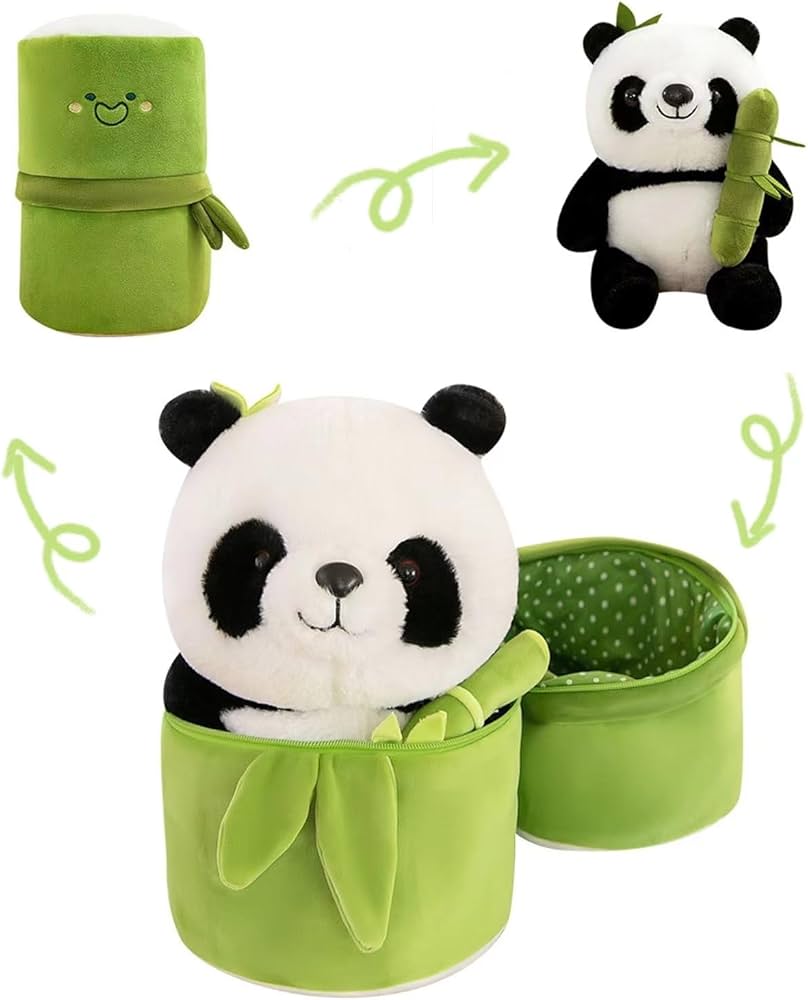 Amazon.co.jp: 竹筒パンダ 竹を持ったパンダ ぬいぐるみ 可愛い パンダ