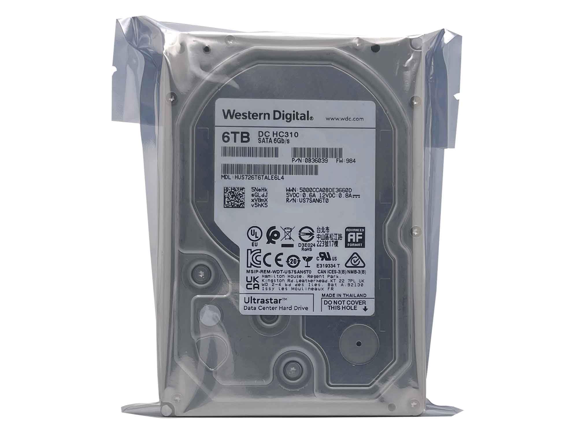 Amazon.com: Western Digital 6TB Ultrastar DC HC310 SATA HDD - 7200