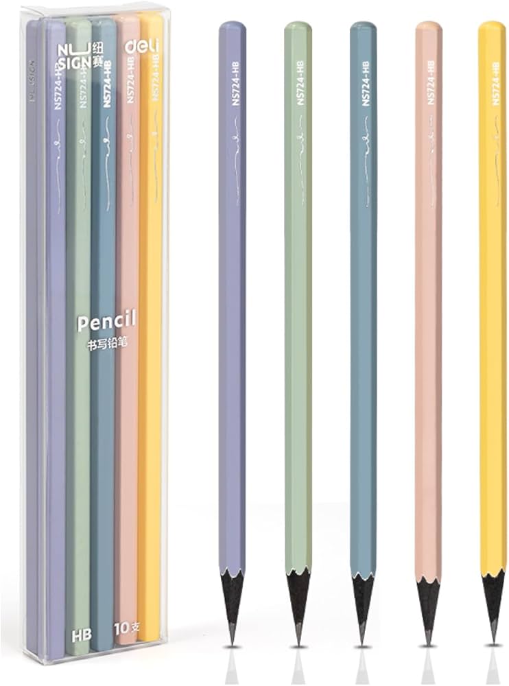 Amazon | 【インクのチップス】 deli Nusign 鉛筆 六角 10本セット (芯