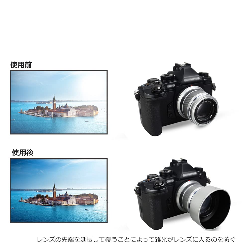 Amazon | JJC Olympus LH-40B 互換 レンズフード Olympus M.ZUIKO