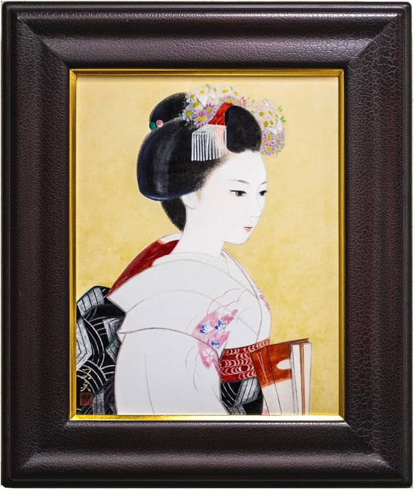 Amazon.co.jp: 倉田冨美「 舞妓 」 日本画 F6 (6号) : ホーム＆キッチン