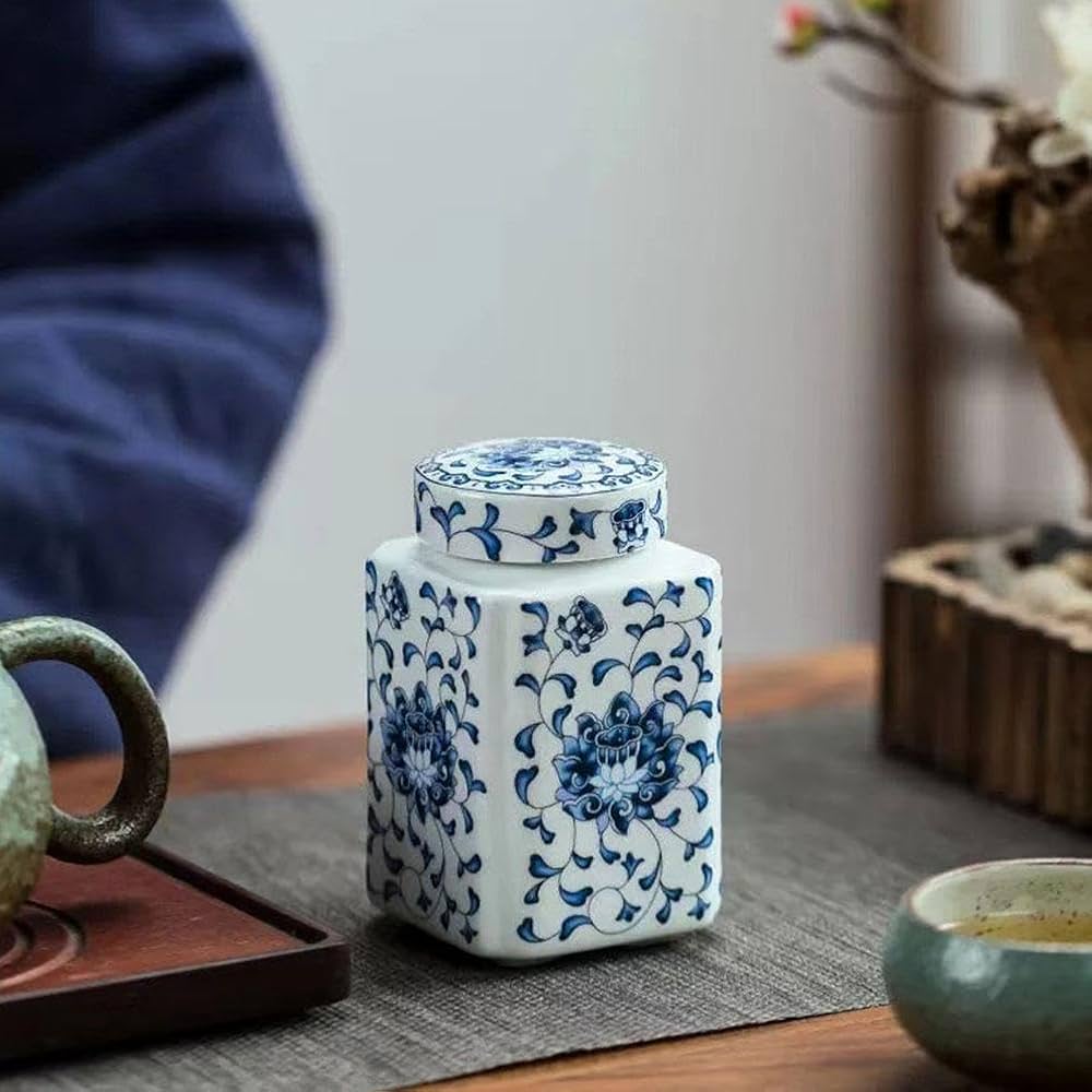 Amazon｜茶筒 200ml お茶缶 茶入れ お茶用 手作り 抹茶 茶道 茶具 陶器