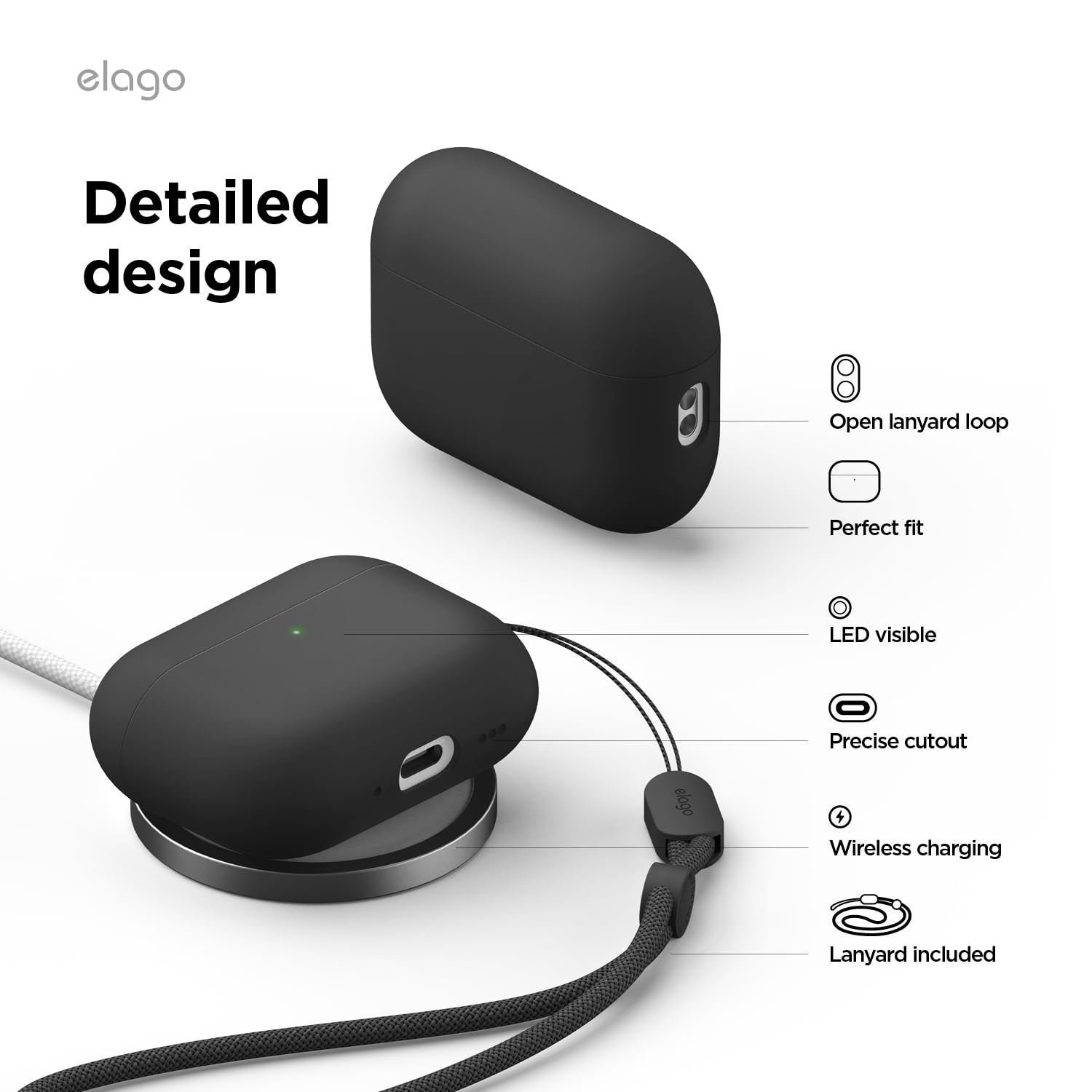 Amazon | 【elago】 AirPods Pro3 対応 ケース シリコン 耐衝撃