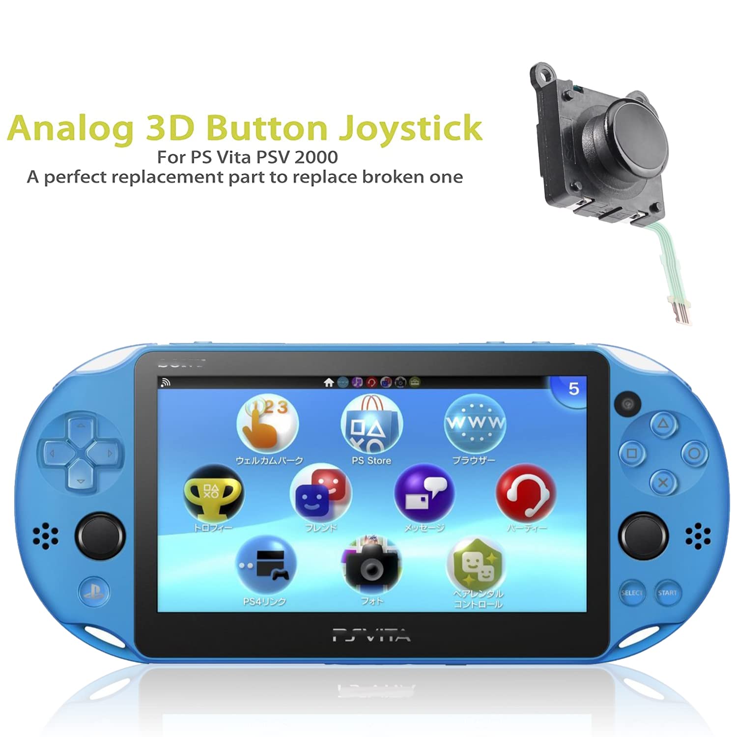 Amazon.com: CHENLAN 2-Pack Replacement Joystick Button 3D Rocker