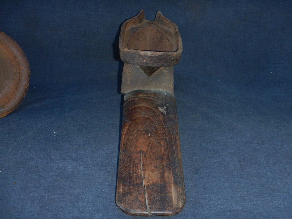 Amazon.co.jp: PC.時代もの江戸時代薬研やげん墨書き古道具