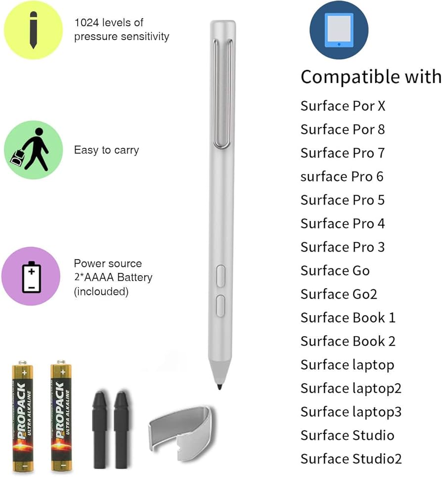 Amazon.com: Stylus Pen for Microsoft Surface,with1024 Levels High
