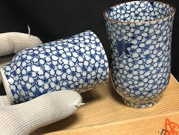 Amazon | 京焼 清水焼 組湯呑 平安孝峰 花柄 湯呑み 2個セット | ノー