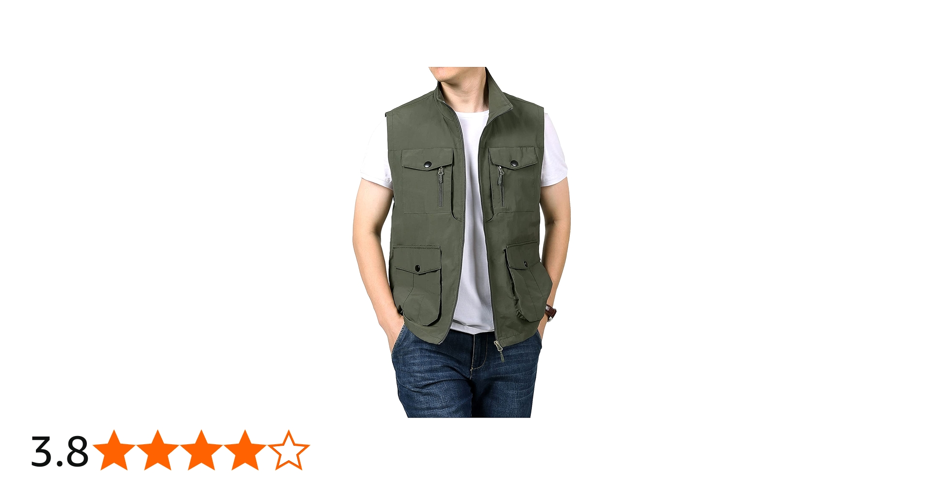 LOUECHY Men's Travel Vest Multi Pockets Utility Vest Lightweight