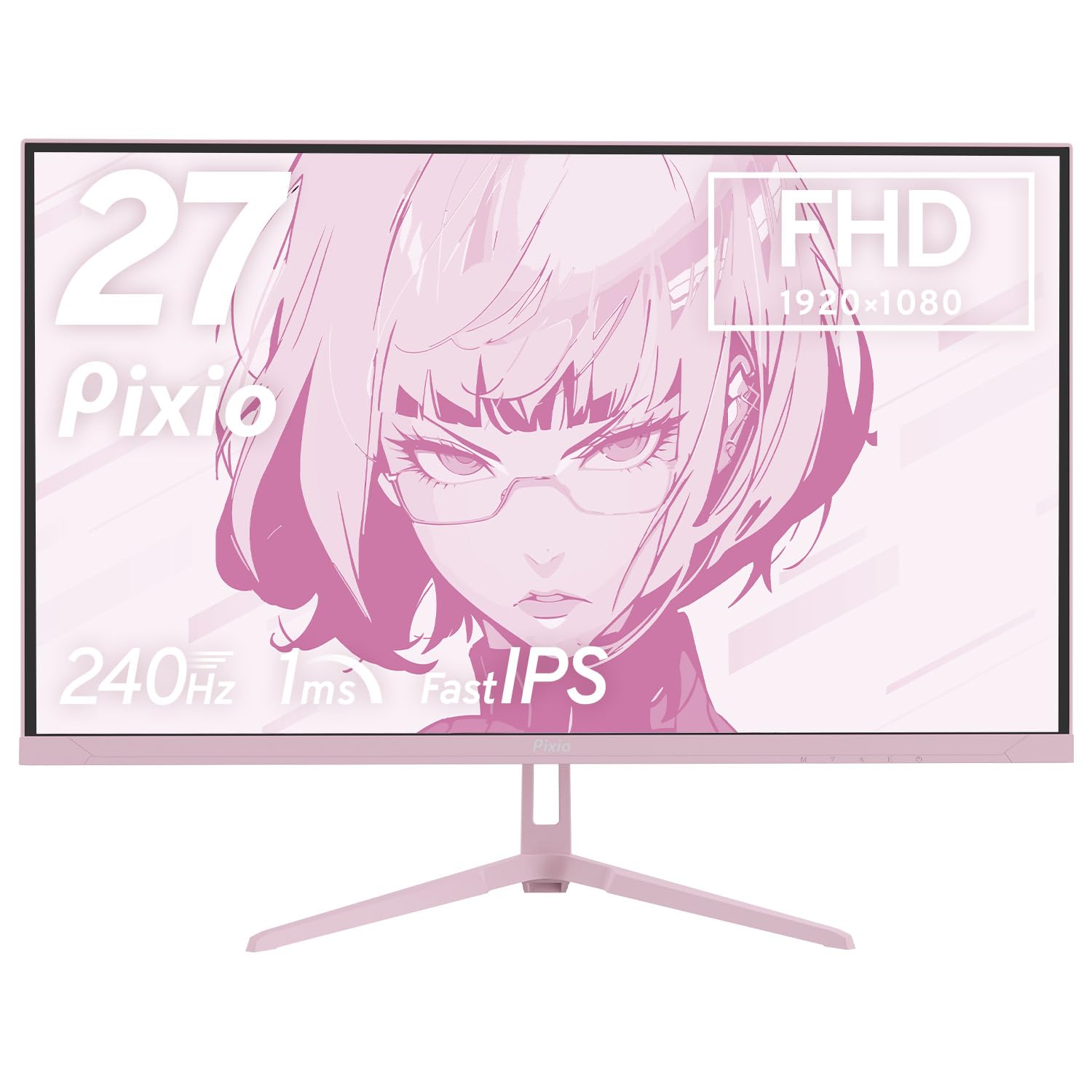Amazon.co.jp: Pixio PX279 Wave Pastel Pink ゲーミングモニター 27