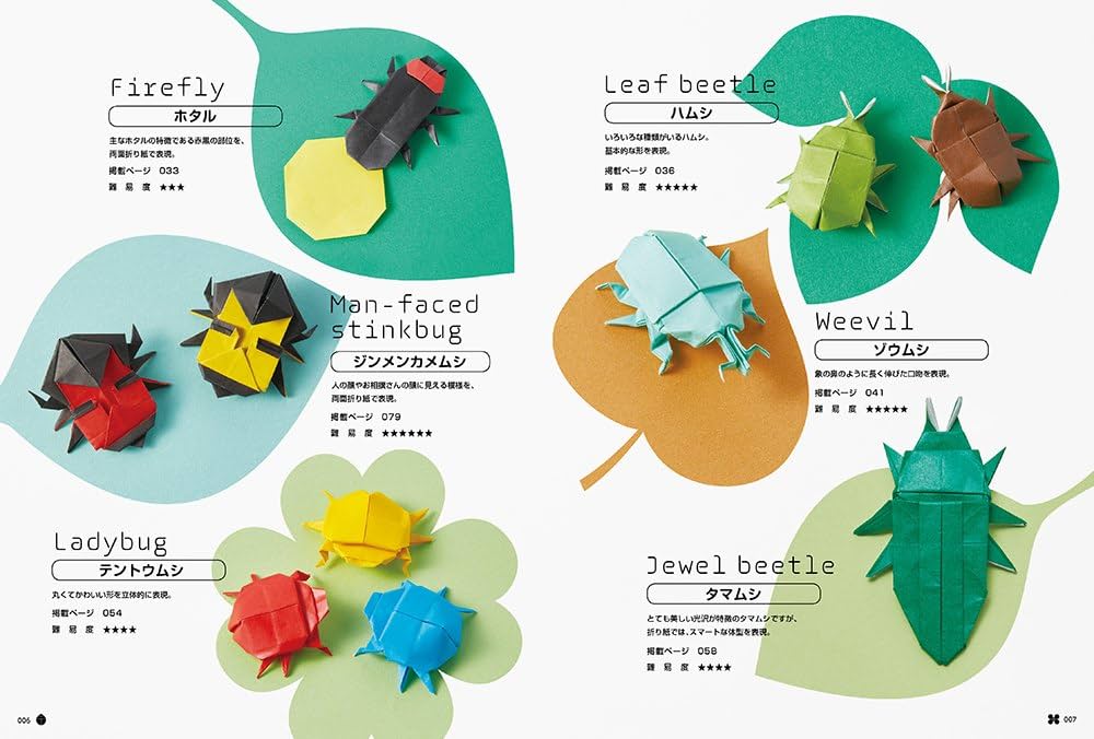 切らずに1枚で折る 折り紙昆虫記 | フチモト ムネジ |本 | 通販 | Amazon