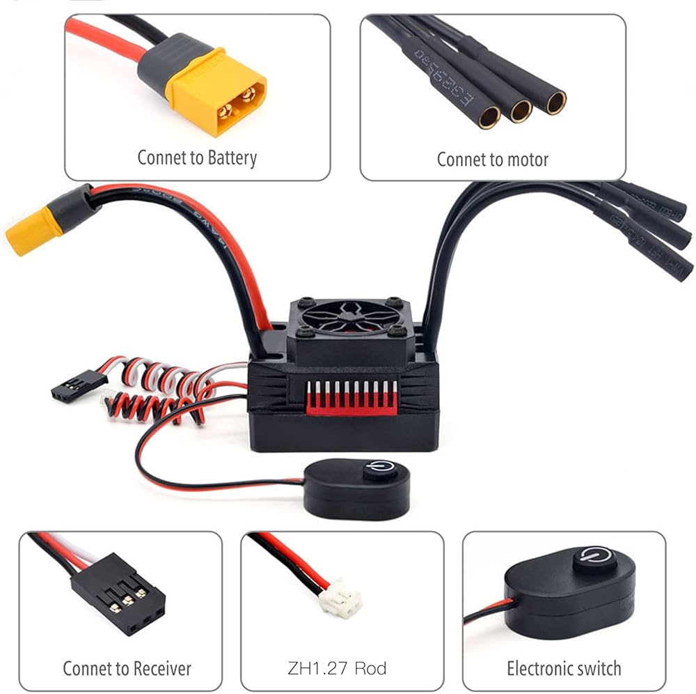 Amazon.co.jp: タミヤ1/10RC車両用ブラシレスモーター、防水アルミCNC
