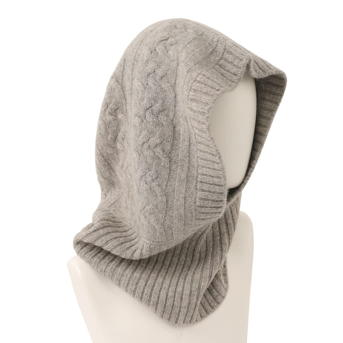 Amazon.co.jp: 100% カシミア フード マフラー 女性 男性、冬の暖かい