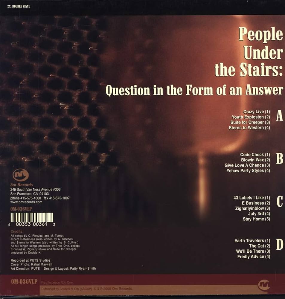 People Under The Stairs - Questions in the Form of An Answer LP